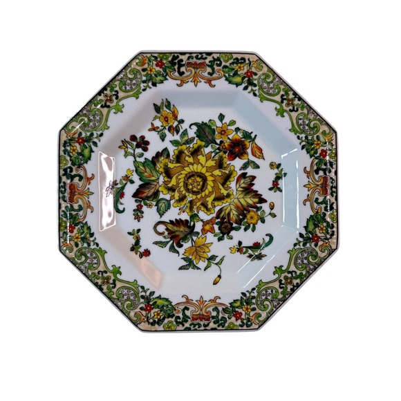 Unbranded Other - Vintage Octagonal‎ Floral Porcelain Decorative Plate Asian Style Home Decor